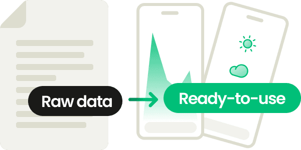 Ready-to-use solutions on top of raw data for faster integration
